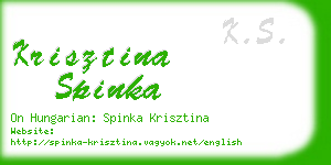 krisztina spinka business card